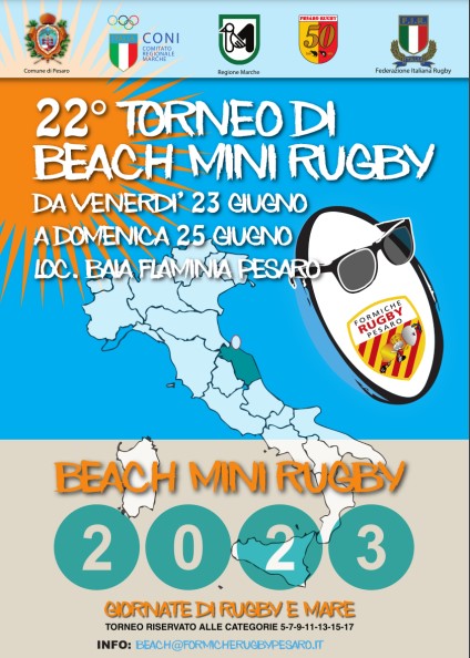Scalda i motori il 22° Torneo di Beach Mini Rugby
