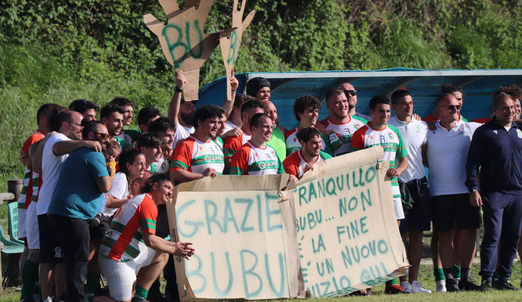 Rugby Jesi ’70, ultima in casa a testa alta e saluto con ovazione per “Bubu” Piergirolami