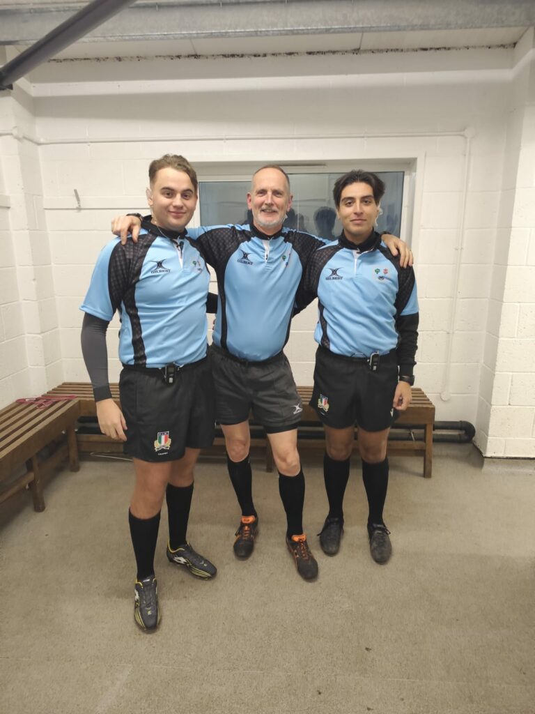 Esperienza internazionale per due arbitri marchigiani – Kevin Gargamelli e Brendon Stewart brillano in Inghilterra come arbitri di rugby