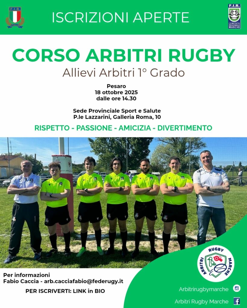 Aperte le iscrizioni per il Corso per Allievi Arbitri
