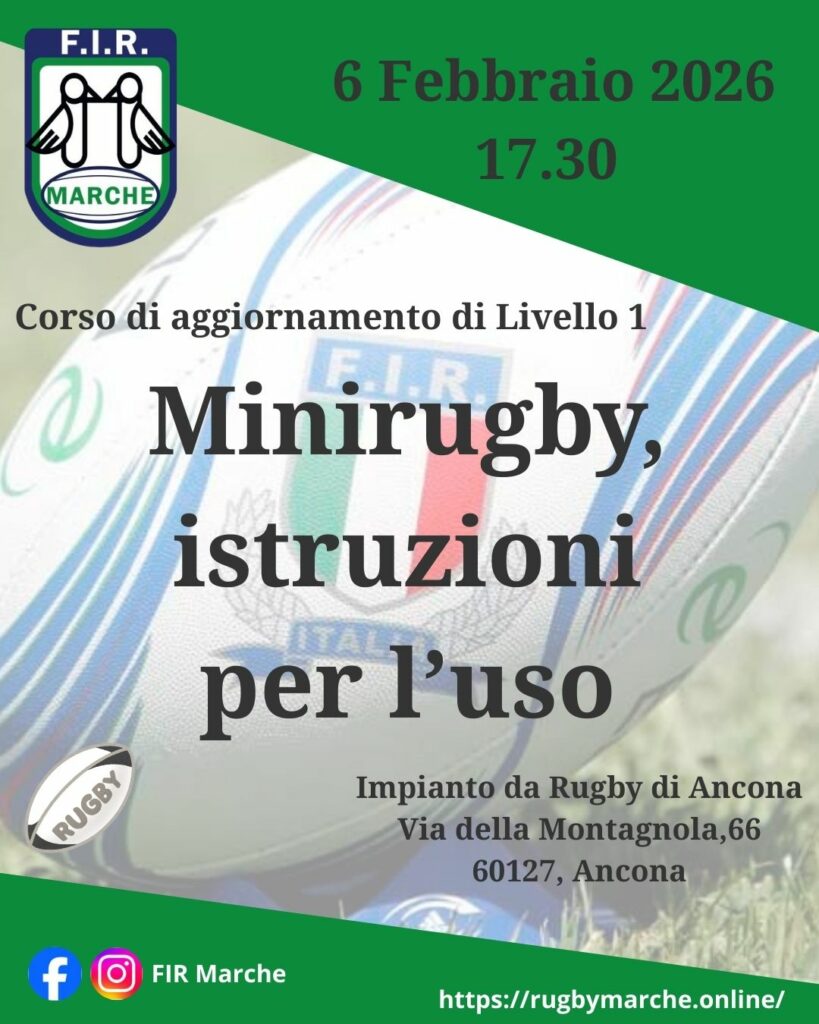 Corso di aggiornamento ‘Minirugby, istruzioni per l’uso’