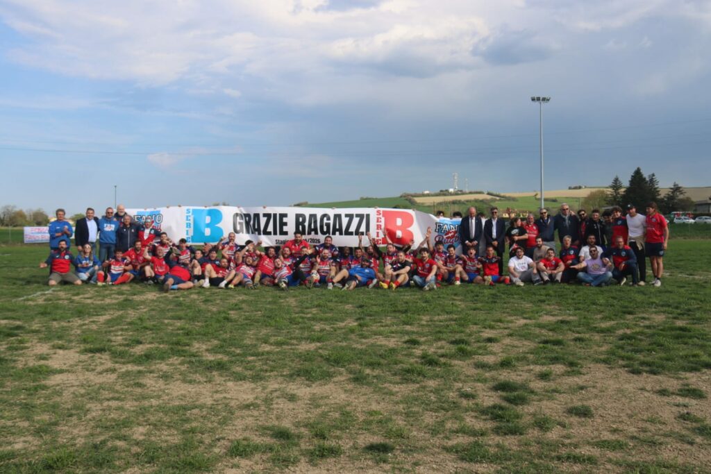 L’Essepigi Techfem Fano Rugby festeggia la promozione in serie B