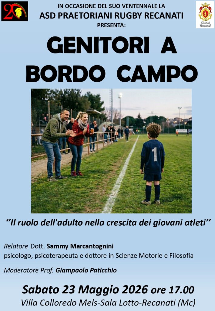 “GENITORI A BORDO CAMPO – Il ruolo dell’adulto nella crescita del giovane atleta”