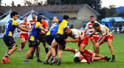 La Fiorini Pesaro Rugby festeggia la vittoria con Settimo Torinese